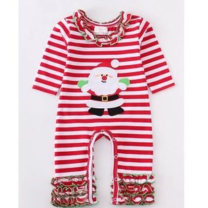 Stripe Santa Romper